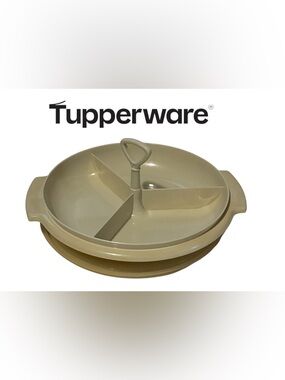 VINTAGE TUPPERWARE SUZETTE DIVIDED DISH SERVING TRAY